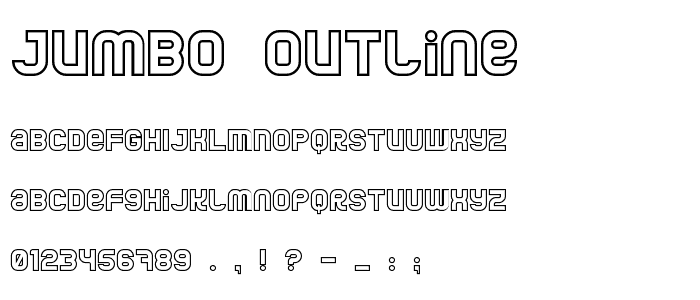 Jumbo Outline font